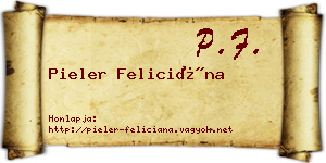 Pieler Feliciána névjegykártya